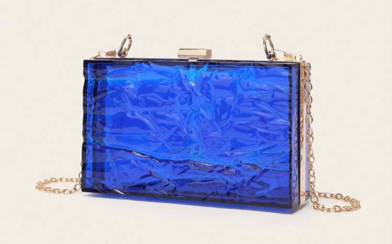 Blue Glass Clutch