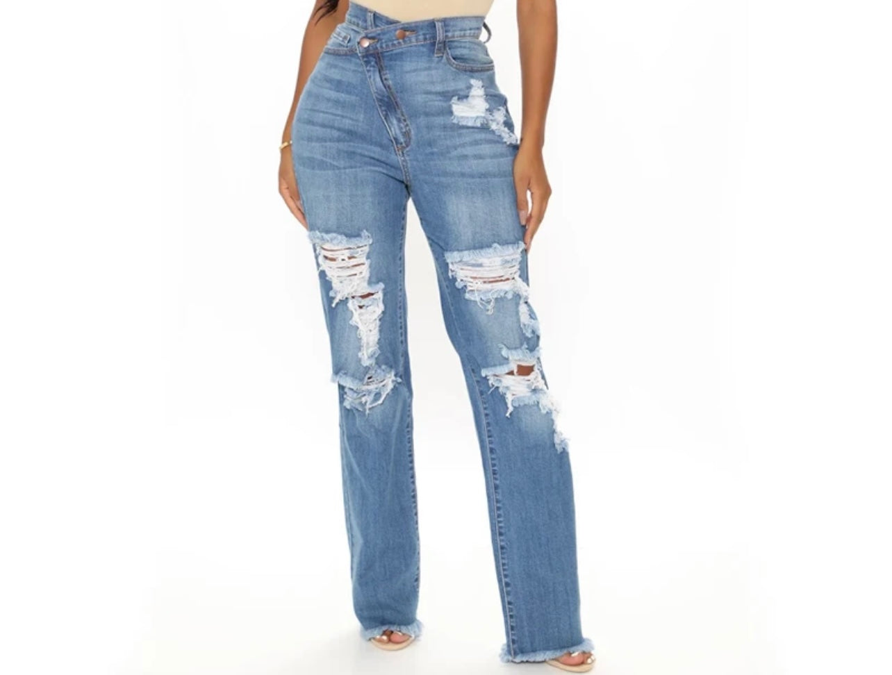 Cross Button Jeans